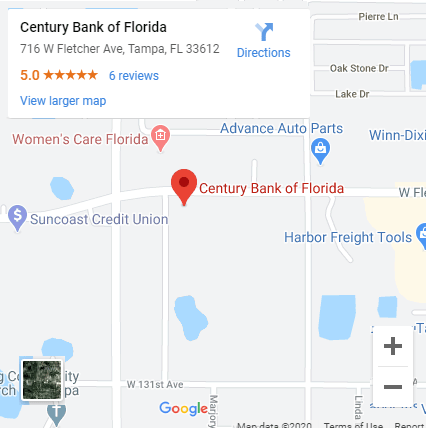 Century Bank of Florida Main Office Map